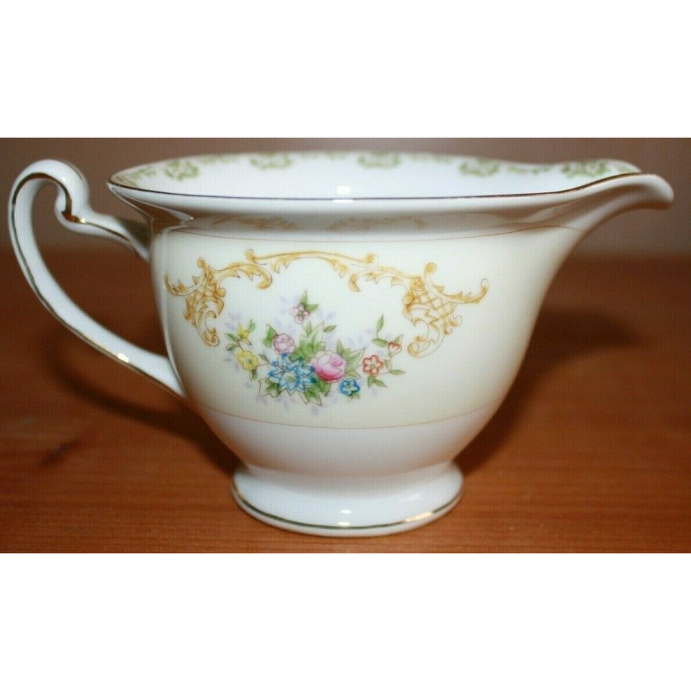 Vintage National China Creamer White with Floral Designs